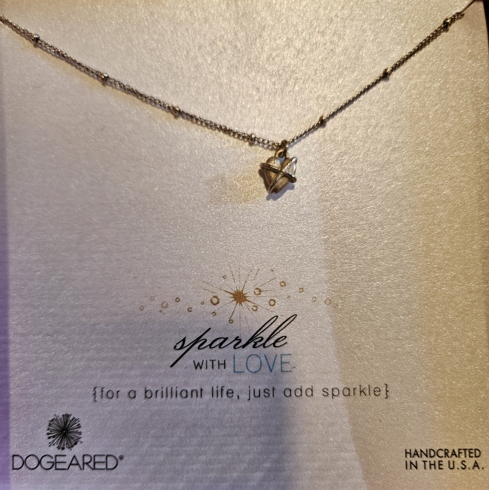 Dogeared sterling wrapped heart necklace